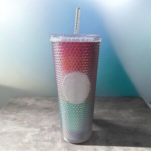 ๐ Starbucks Rainbow Studded Tumbler with Straw